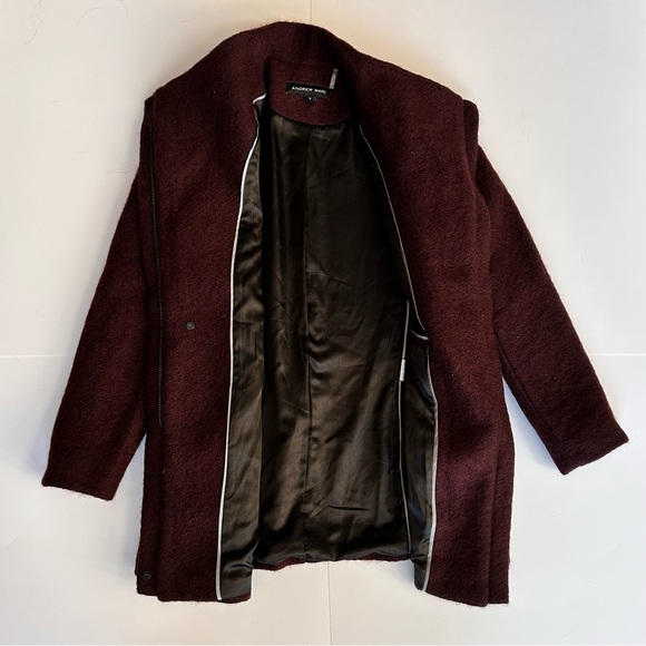 Andrew Marc Wool Blend Burgundy Winter Jacket | Size S - Picture 6 of 11